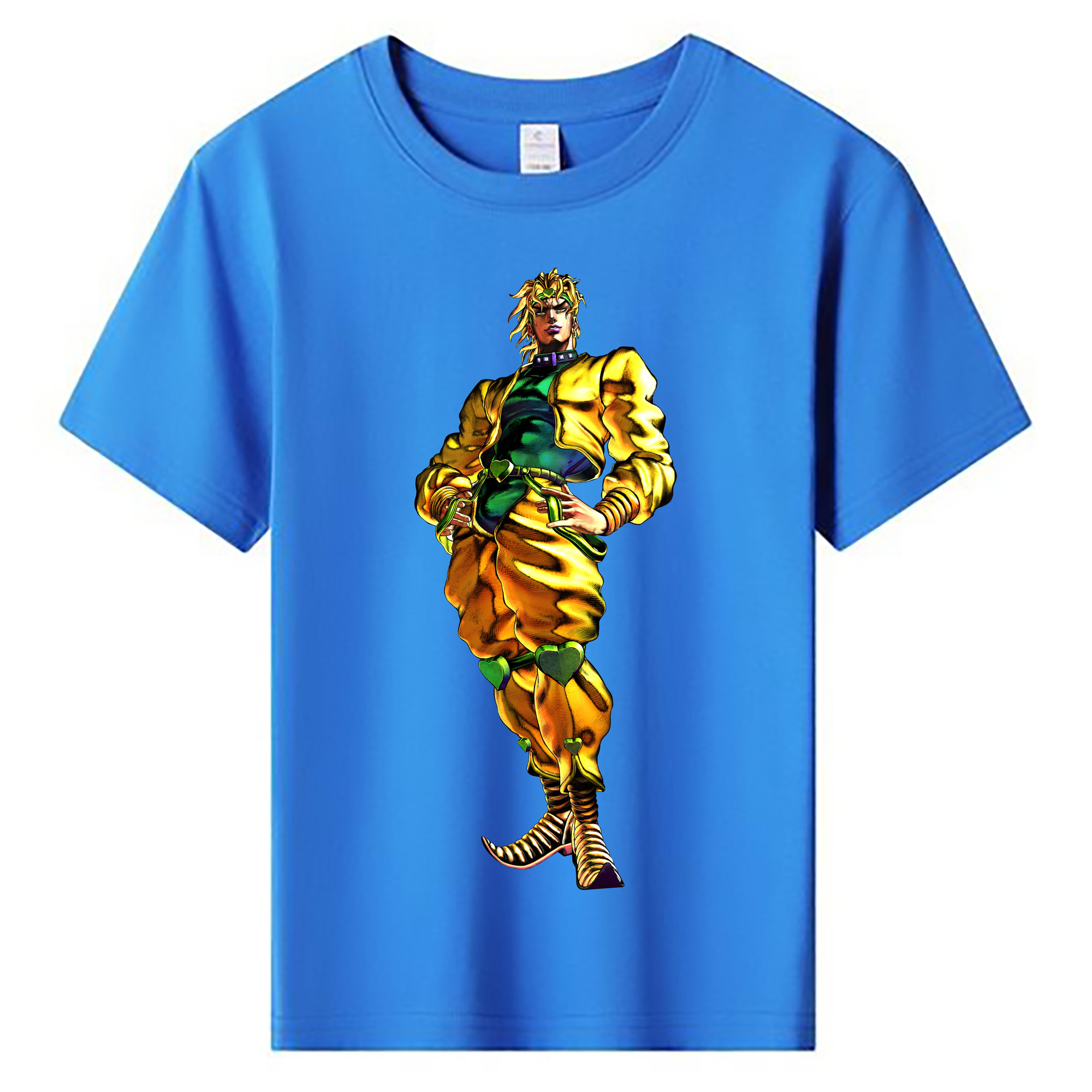 （画像用） ジョジョの奇妙な冒険 ディオ?ブランドー JoJo's Bizarre Adventure Dio Brando 綿100％キッズTシャツ（フロントプリント）